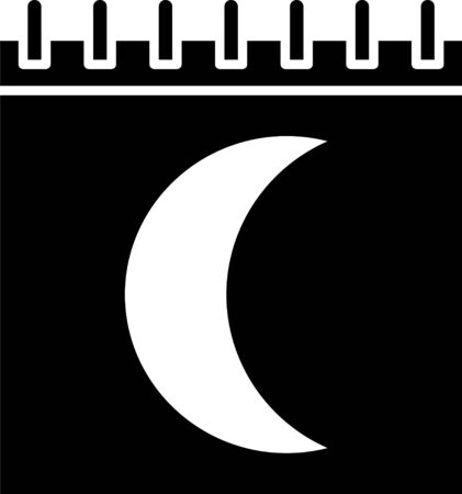 Black Moon phases calendar icon isolated on white background. Vector Illustrationのイラスト素材