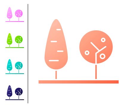 Coral Trees icon isolated on white background. Forest symbol. Set color icons. Vector Illustrationのイラスト素材