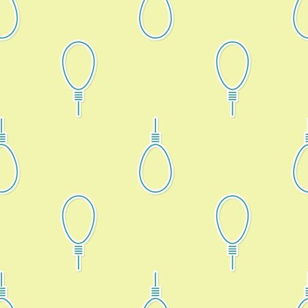 Green Gallows rope loop hanging icon isolated seamless pattern on yellow background. Rope tied into noose. Suicide, hanging or lynching. Vector Illustrationのイラスト素材