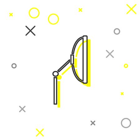 Grey line Windscreen wiper icon isolated on white background. Vector Illustrationのイラスト素材