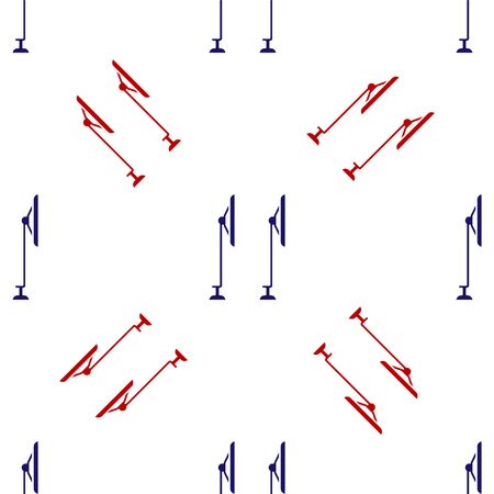 Blue and red Windscreen wiper icon isolated seamless pattern on white background. Vector Illustrationのイラスト素材