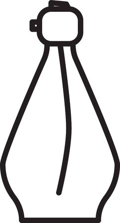 Black line Perfume icon isolated on white background.  Vector Illustrationのイラスト素材