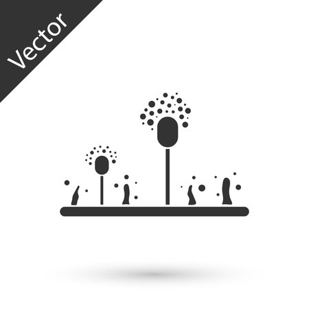 Grey Mold icon isolated on white background. Vector Illustrationのイラスト素材
