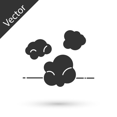 Grey Dust icon isolated on white background. Vector Illustrationのイラスト素材