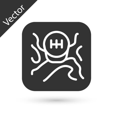 Grey Gear shifter icon isolated on white background. Transmission icon. Vector Illustrationのイラスト素材