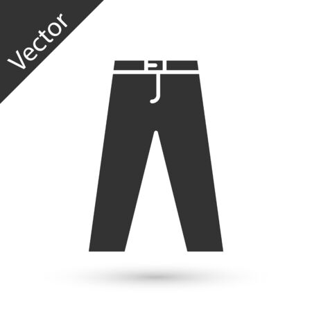 Grey Pants icon isolated on white background. Vector Illustrationのイラスト素材