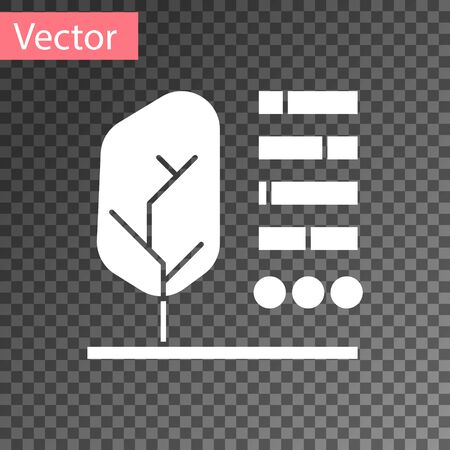 White Plant status icon isolated on transparent background. Vector Illustrationのイラスト素材