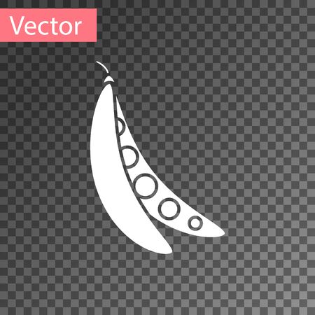 White Kidney beans icon isolated on transparent background. Vector Illustrationのイラスト素材