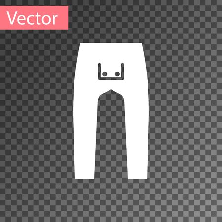 White Pants icon isolated on transparent background. Vector Illustrationのイラスト素材