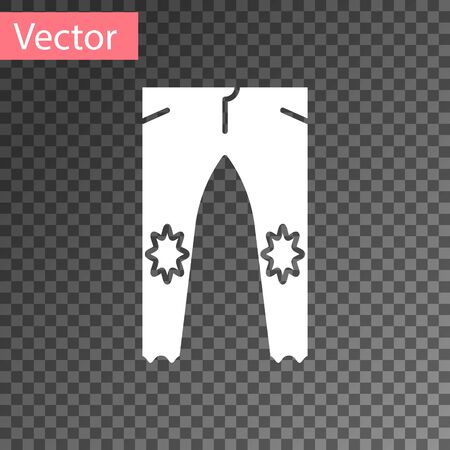 White Pants icon isolated on transparent background. Vector Illustrationのイラスト素材