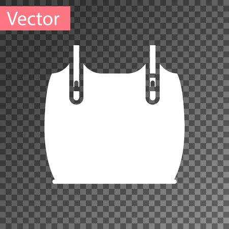 White Body armor icon isolated on transparent background. Vector Illustrationのイラスト素材