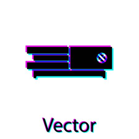 Black Video game console icon isolated on white background. Vector Illustrationのイラスト素材