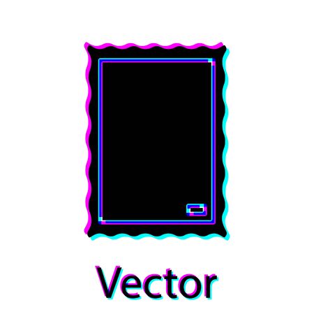 Black Picture icon isolated on white background. Vector Illustrationのイラスト素材