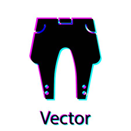 Black Pants icon isolated on white background. Vector Illustrationのイラスト素材