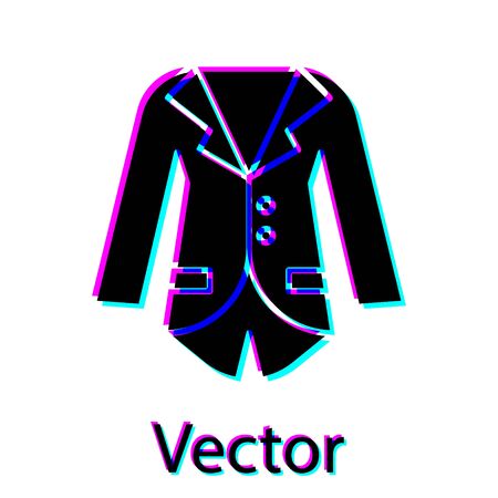 Black Blazer or jacket icon isolated on white background. Vector Illustrationのイラスト素材