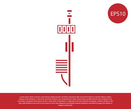 Red Standalone sensor icon isolated on white background. Vector Illustrationのイラスト素材