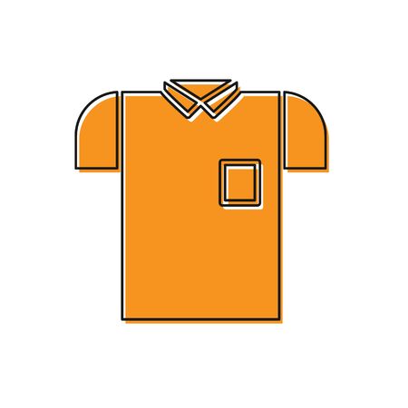 Orange Polo shirt icon isolated on white background. Vector Illustrationのイラスト素材