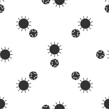 Grey Solstice icon isolated seamless pattern on white background. Vector Illustrationのイラスト素材