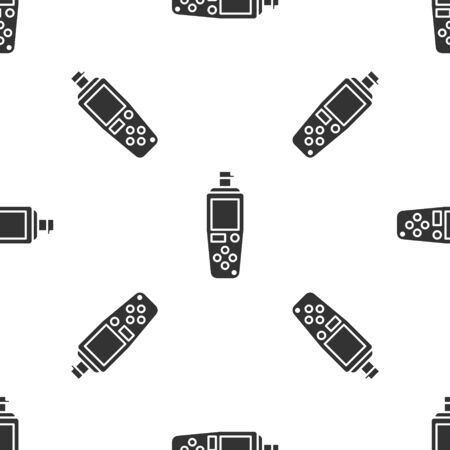Grey Portable sensor icon isolated seamless pattern on white background. Vector Illustrationのイラスト素材