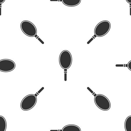 Grey Hand mirror icon isolated seamless pattern on white background. Vector Illustrationのイラスト素材