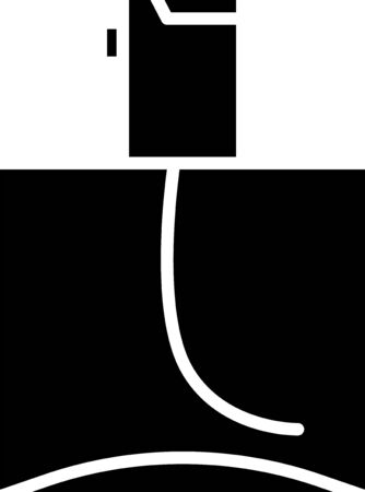 Black Perfume icon isolated on white background. Vector Illustrationのイラスト素材