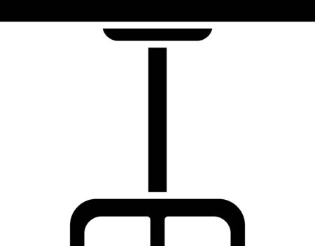 Black Round table icon isolated on white background. Vector Illustrationのイラスト素材