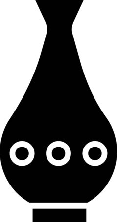 Black Vase icon isolated on white background. Vector Illustrationのイラスト素材