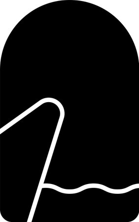 Black Christmas mitten icon isolated on white background. Vector Illustrationのイラスト素材