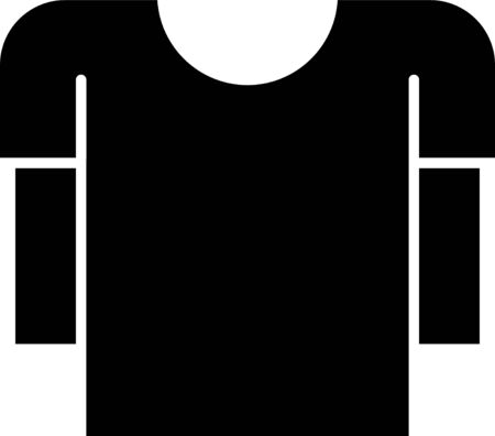 Black Long sleeve shirt icon isolated on white background. Vector Illustrationのイラスト素材