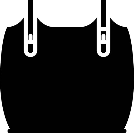 Black Body armor icon isolated on white background. Vector Illustrationのイラスト素材