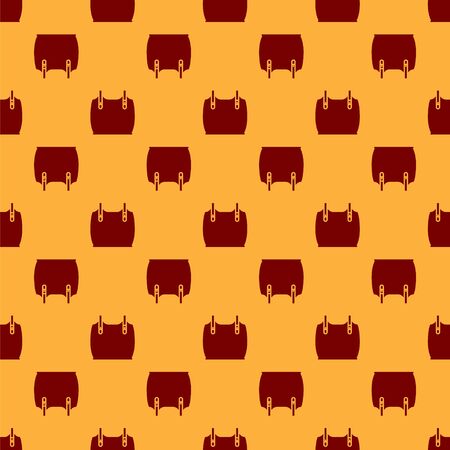 Red Body armor icon isolated seamless pattern on brown background. Vector Illustrationのイラスト素材