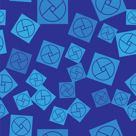 Blue Ventilation icon isolated seamless pattern on blue background. Vector Illustrationのイラスト素材