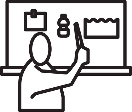 Black line Stop plastic pollution icon isolated on white background. Ecological poster. Vector Illustrationのイラスト素材