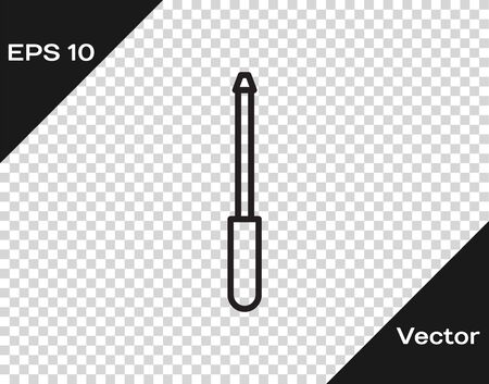 Black line Knife sharpener icon isolated on transparent background. Vector Illustrationのイラスト素材