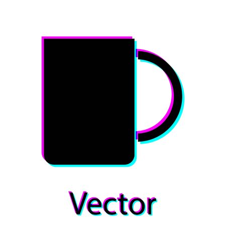 Black Coffee cup icon isolated on white background. Tea cup. Hot drink coffee. Vector Illustrationのイラスト素材