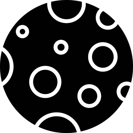 Black Moon icon isolated on white background. Vector Illustrationのイラスト素材