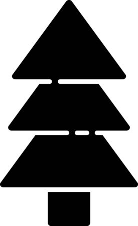 Black Tree icon isolated on white background. Forest symbol.  Vector Illustrationのイラスト素材