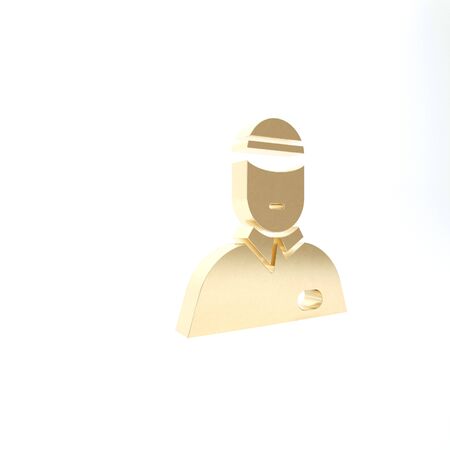 Gold Seller icon isolated on white background. 3d illustration 3D renderの写真素材