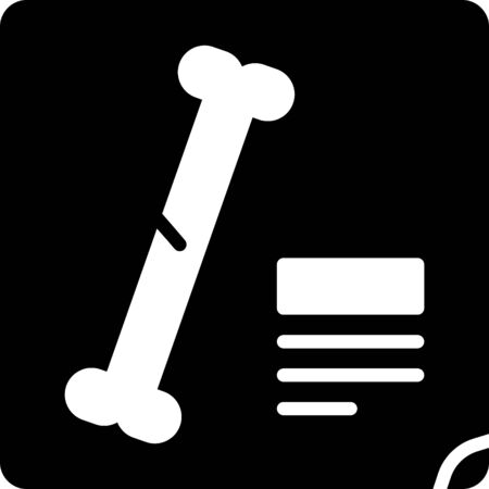 Black X-ray shots icon isolated on white background. Vector Illustrationのイラスト素材
