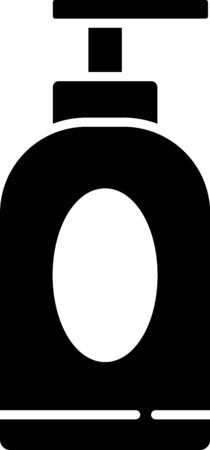 Black Cream or lotion cosmetic tube icon isolated on white background. Body care products for men.  Vector Illustrationのイラスト素材