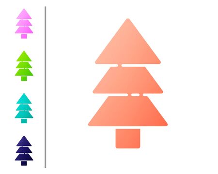 Coral Tree icon isolated on white background. Forest symbol. Set color icons. Vector Illustrationのイラスト素材