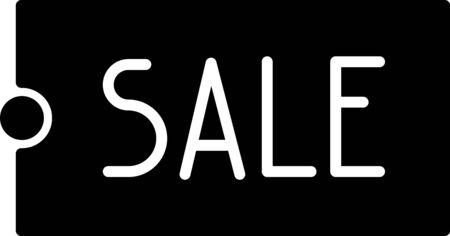 Black Price tag with an inscription Sale icon isolated on white background. Badge for price. Promo tag discount. Vector Illustration.のイラスト素材