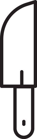 Black line Knife icon isolated on white background. Cutlery symbol. Vectorのイラスト素材