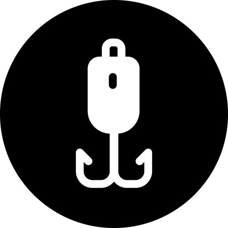 Black Fishing hook icon isolated on white background. Fishing tackle. Vector.