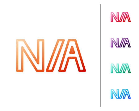 Red line Not applicable icon isolated on white background. Set color icons. Vector Illustration.のイラスト素材