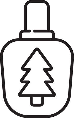 Black line Canteen water bottle icon isolated on white background. Tourist flask icon. Jar of water use in the campaign. Vector Illustration.のイラスト素材