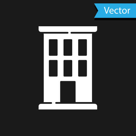 White House icon isolated on black background. Home symbol. Vectorのイラスト素材
