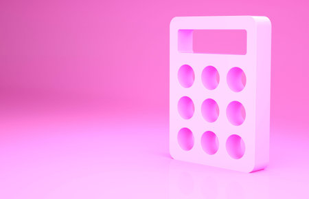 Pink Password protection and safety access icon isolated on pink background. Security, safety,...