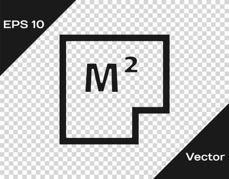 Black House plan icon isolated on transparent background. Vectorのイラスト素材