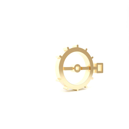 Gold Trap hunting icon isolated on white background. 3d illustration 3D render